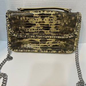 Henri Bendel Crocodile Chain Shoulder Bag